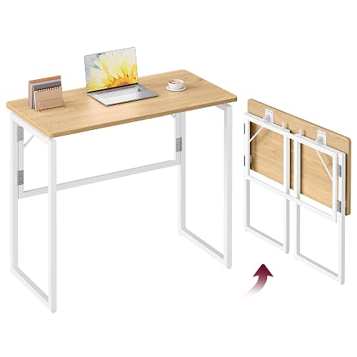 VASAGLE Klapptisch, Kleiner Schreibtisch klappbar, 80 x 40 …