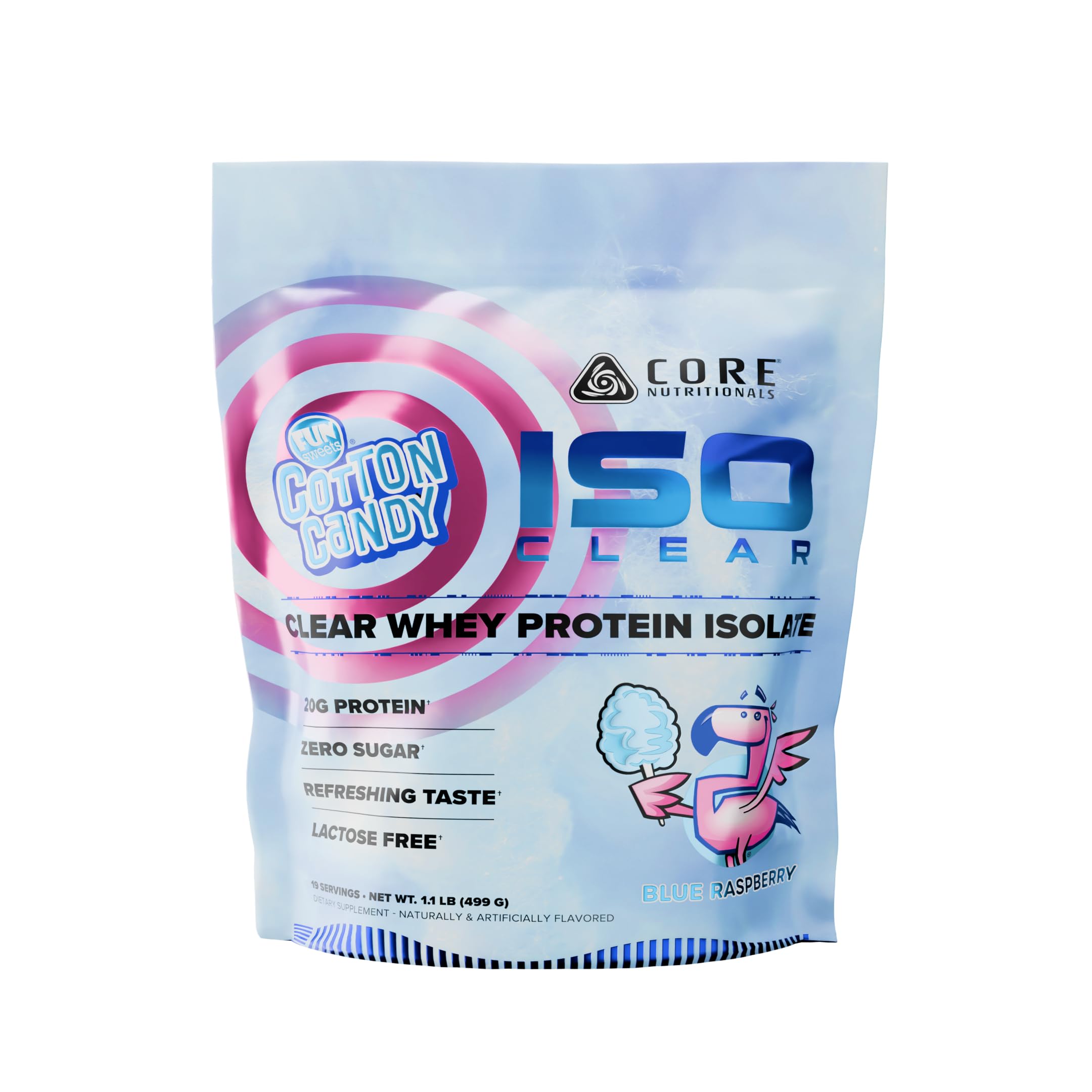 Core Nutritionals Iso Clear Whey Protein, Fun Sweets Blue Raspberry Blue Raspberry 1.1 Pound (Pack of 1)