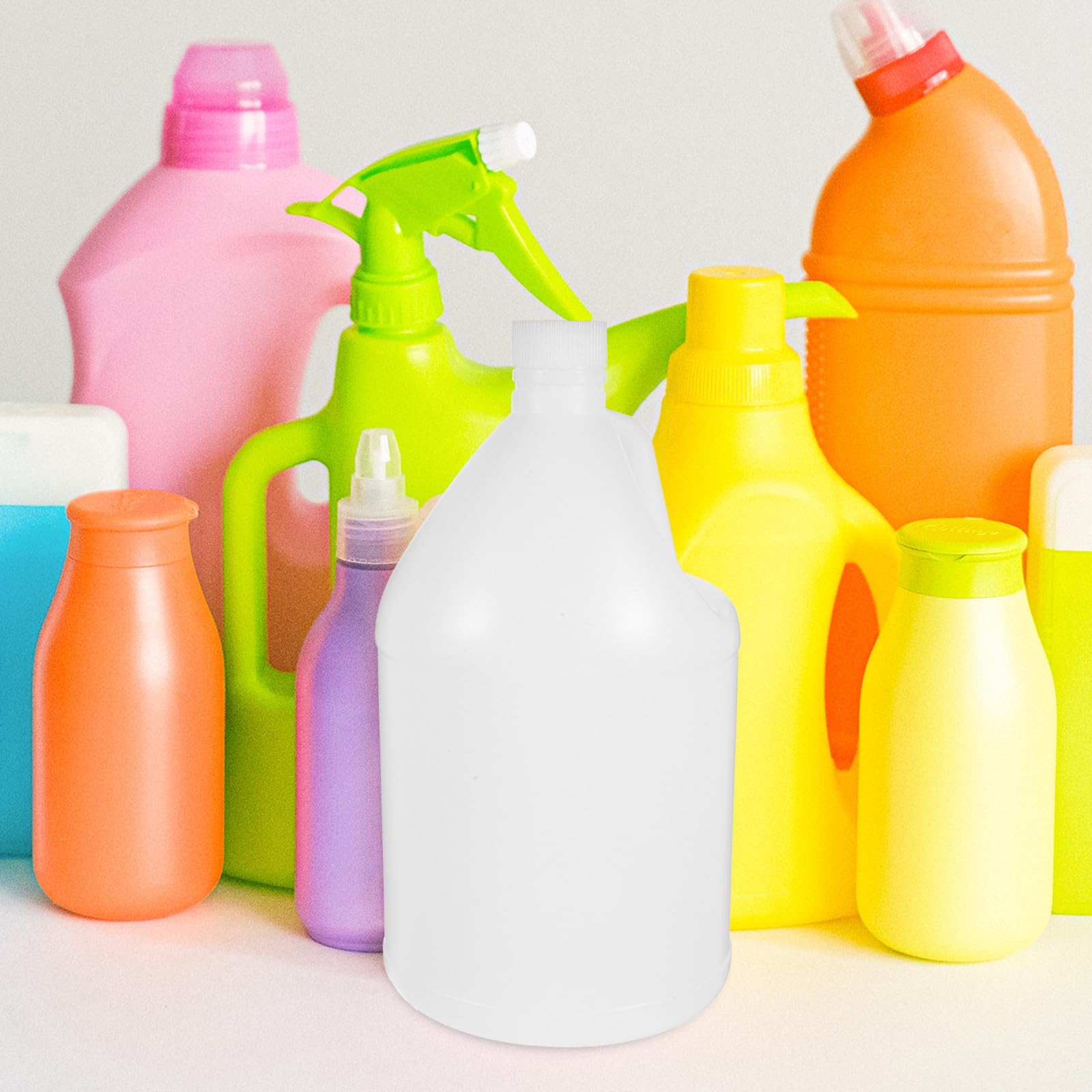 Angoily Contenants D’un Gallon 4l en Plastique Blanc, Lot de 2