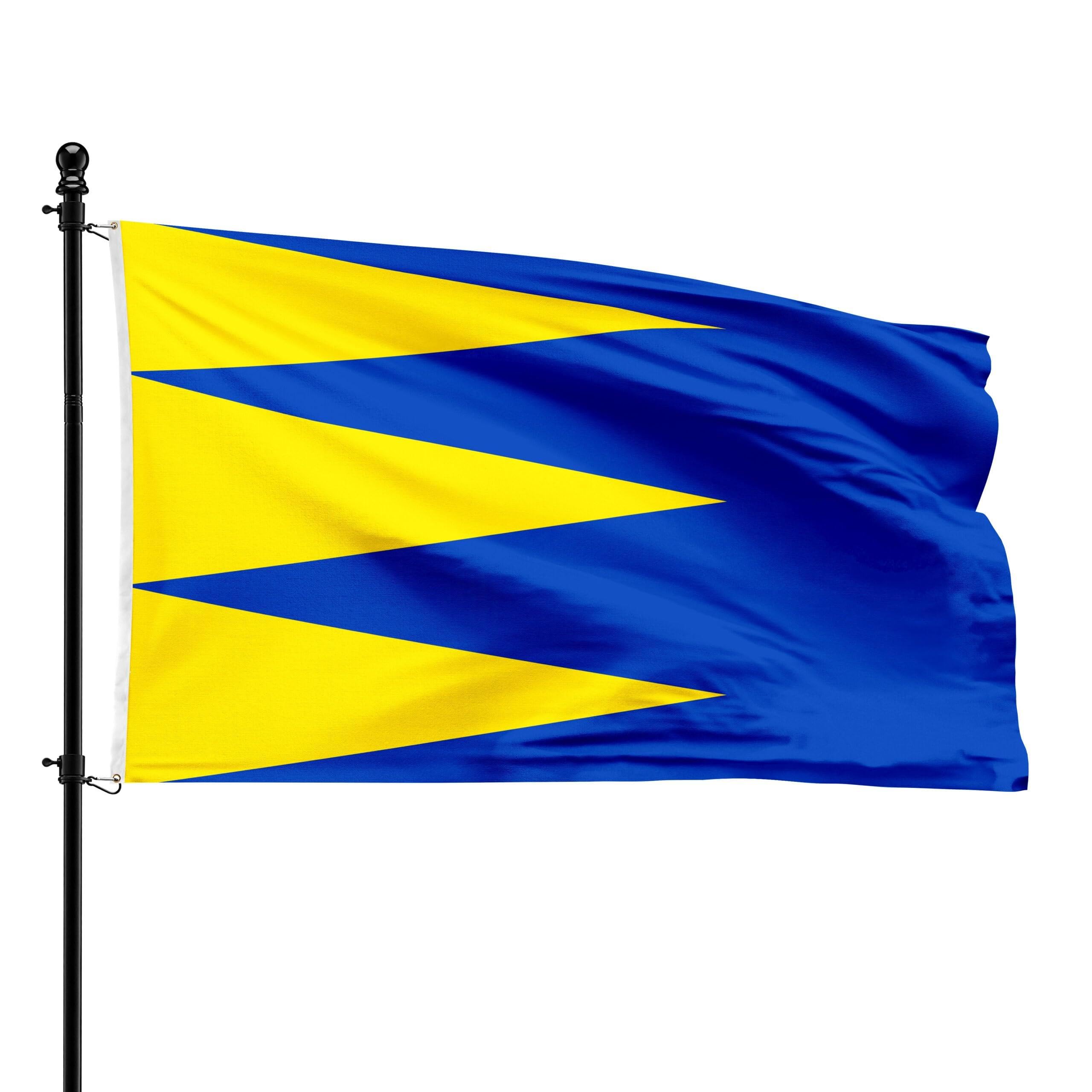 Drapeau Ravels grand format 90 x 150 cm pavillon municipal extérieur