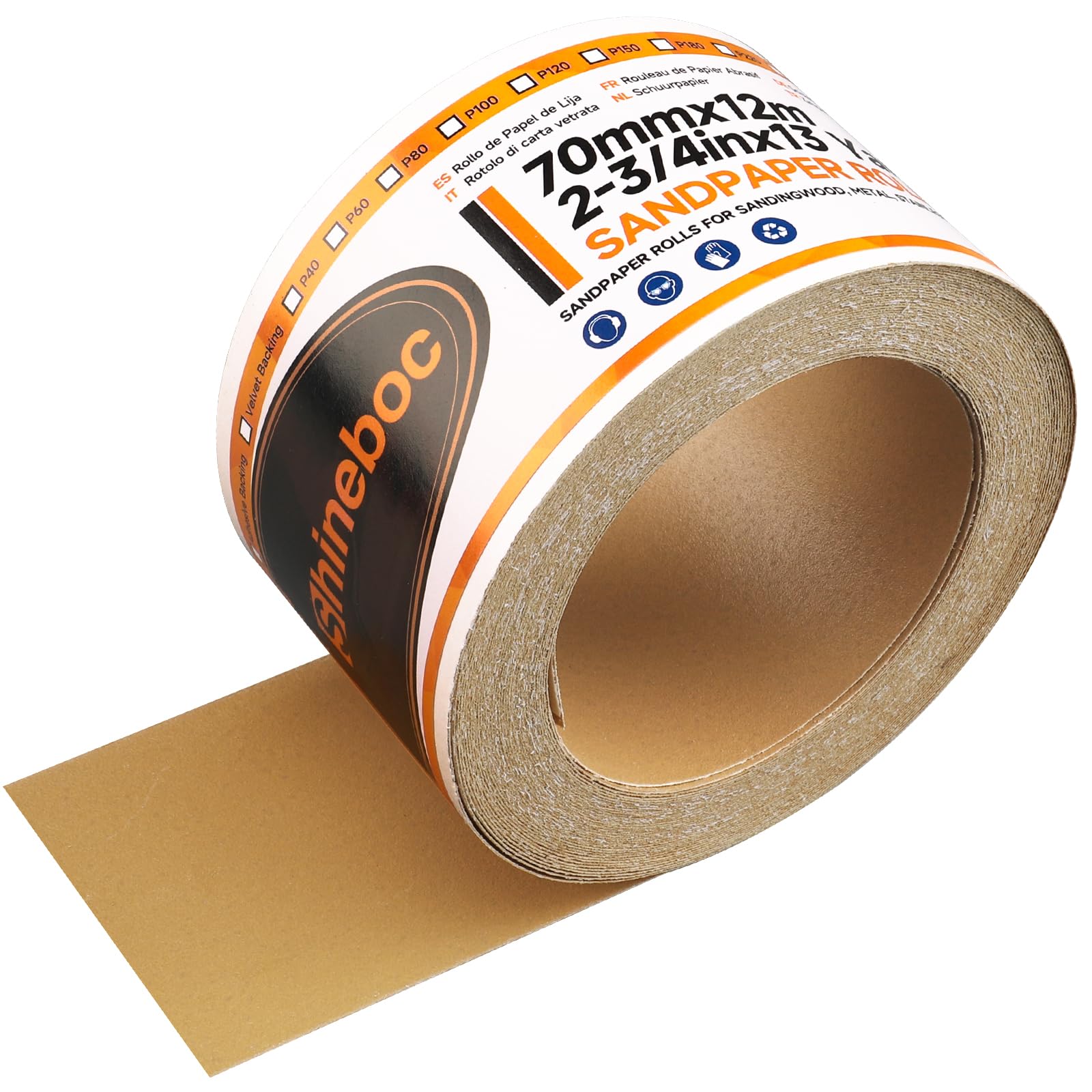 Shineboc Sandpaper Roll - 220 Grit, 13 Yards -17