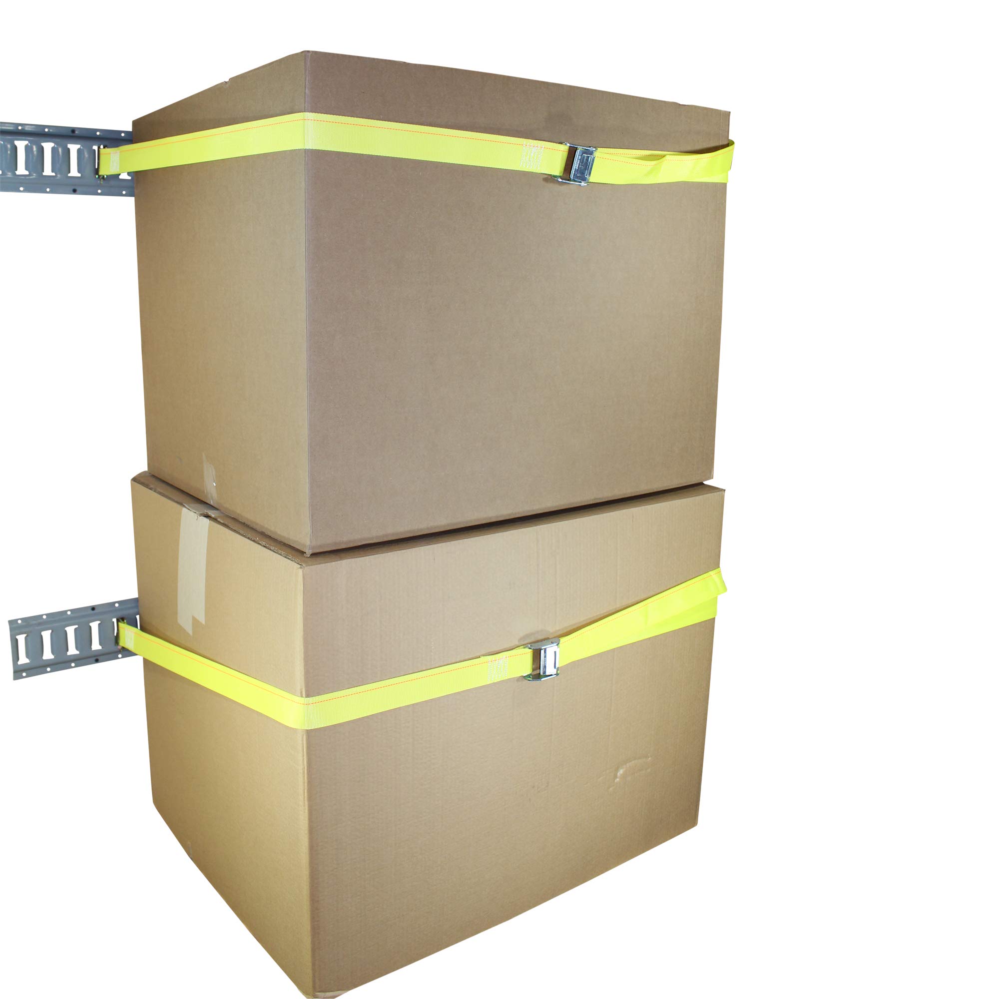 SGT KNOTS E-Track Adjustable Ratchet Strap - Heavy Duty Cargo Strap for Loading Truck Bed, Roof Rack (2