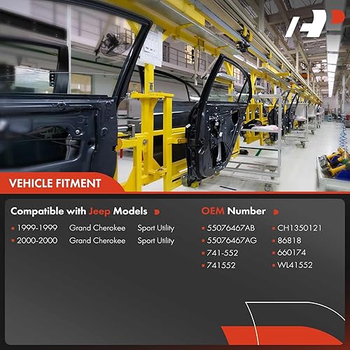 Miniatura 3 de A-Premium Elevalunas eléctrico con motor compatible con Jeep Grand Cherokee 1999-2000 Sport Utility Front Driver Side