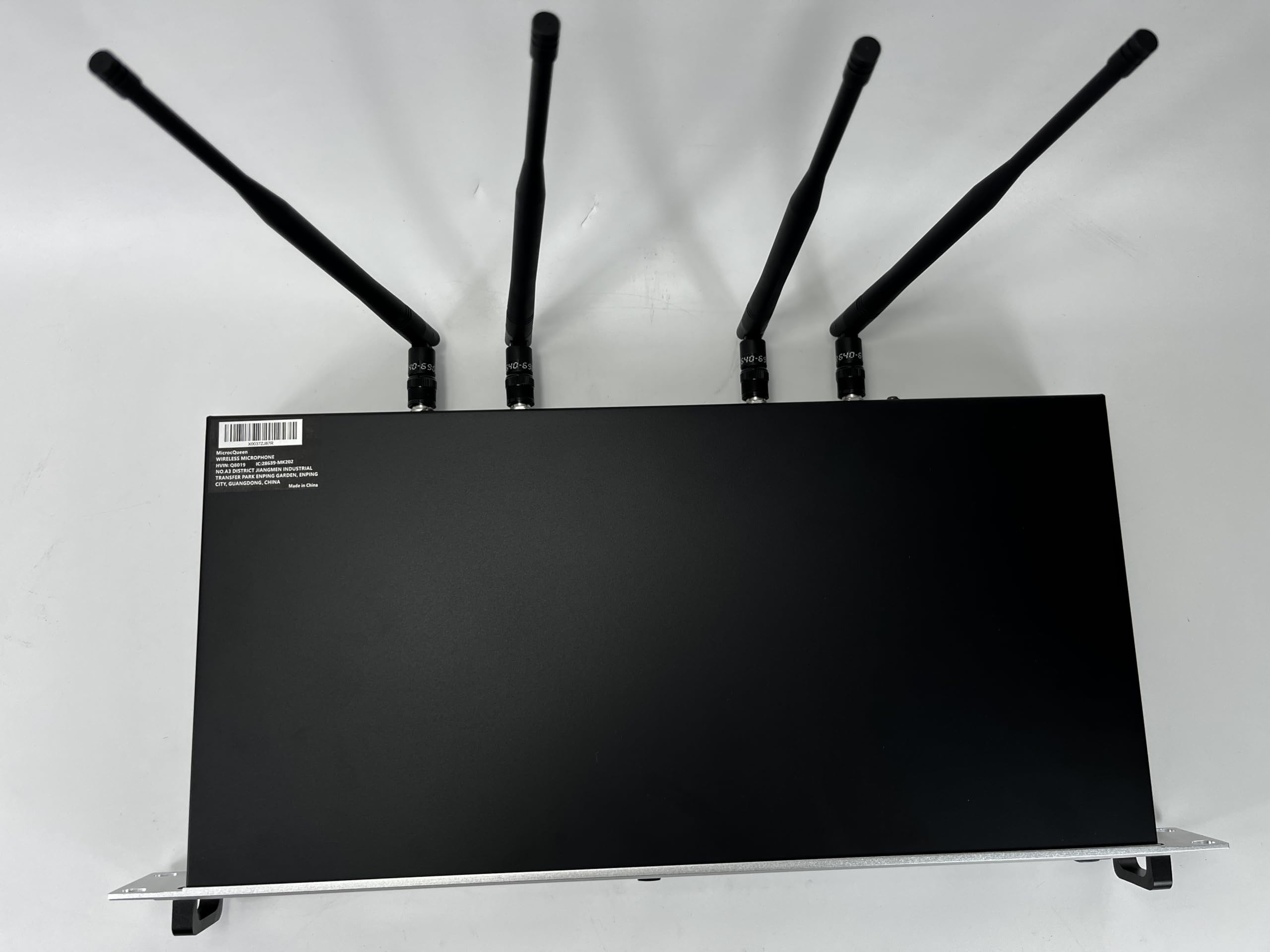 Professional UHF Wireless Microphone System, Dual Channel 530–580MHz with 2 Metal Handheld Mics, Multi-Channel UHF System, 500FT Range, for Karaoke, Meeting, Party