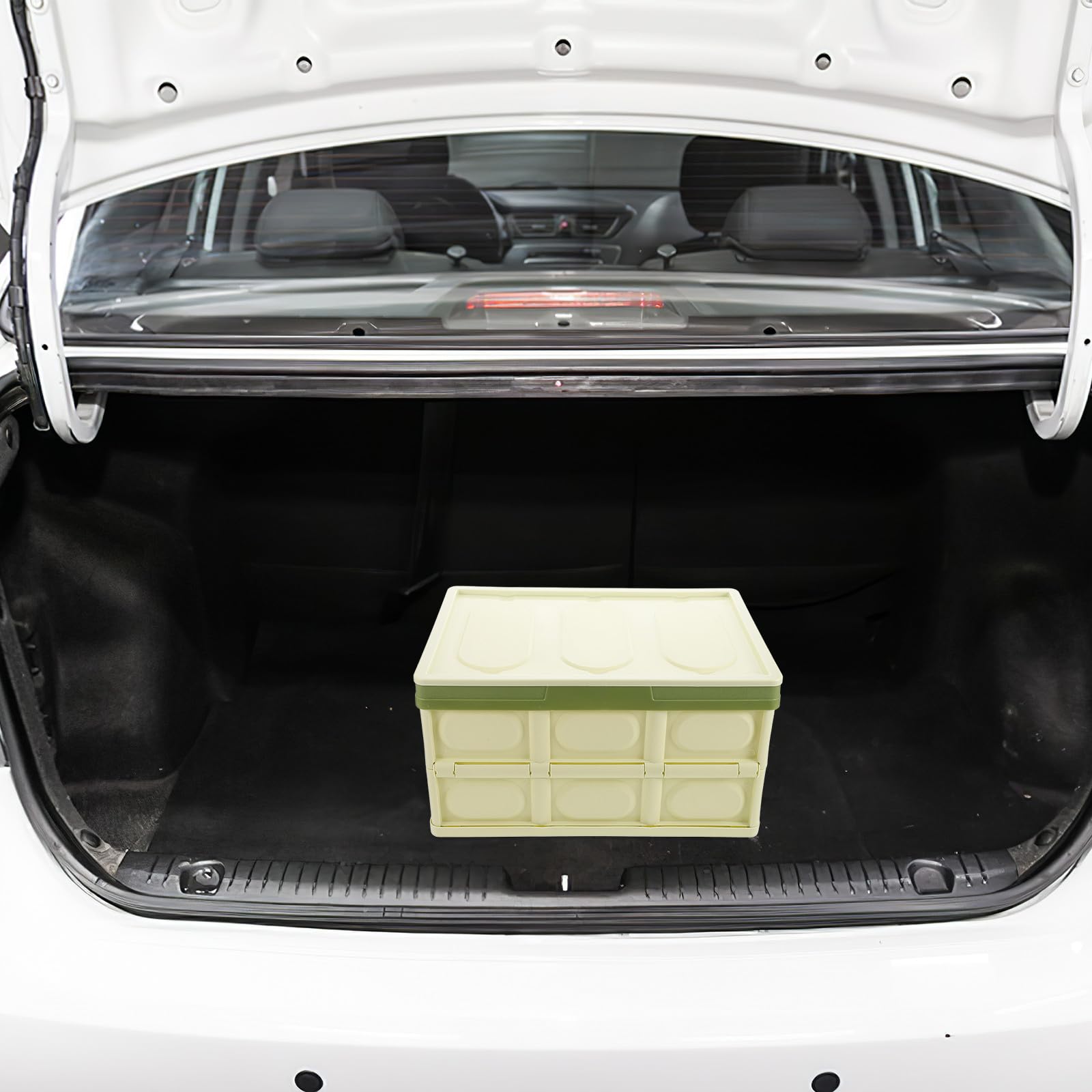 Faltbare Kofferraum Organizer Box Robuste Auto Aufbewahrungsbox aus Große Kapazität für Fahrzeug Kofferraum Praktischer Klapp Organizer zur Fahrzeugordnung Grün Klein