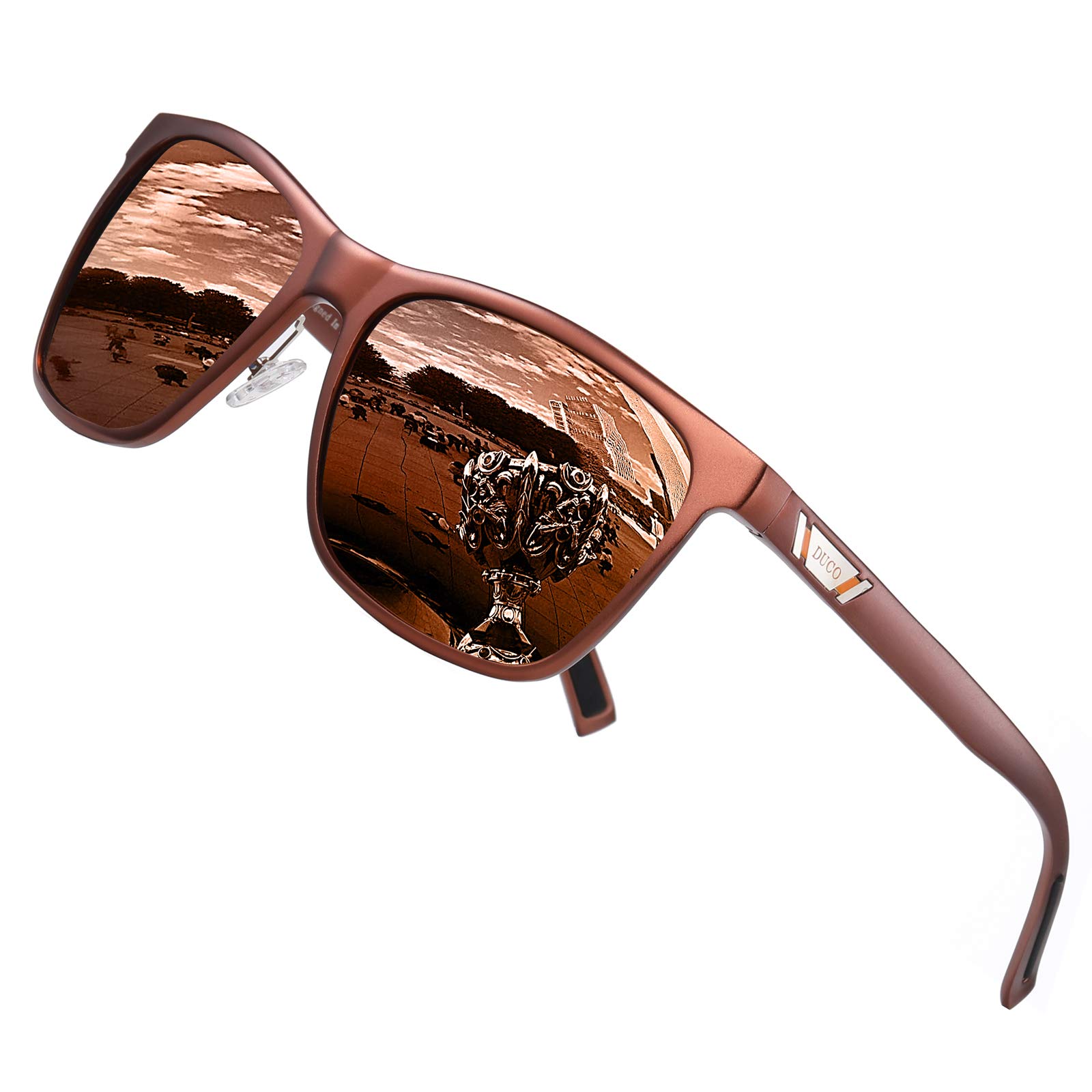 DUCO Al-Mg Frame Polarized Sunglasses Mens for Driving