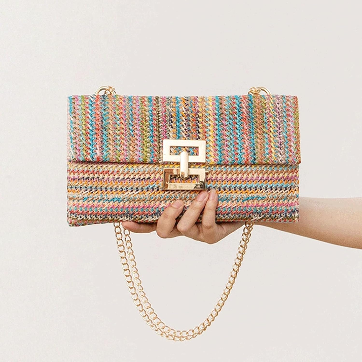 Straw Clutch Purse for Women Designer Evening Handbag Summer Beach Shoulder Crossbody Bag | Straw, Purse, Designer, Evening, Summer, Beach