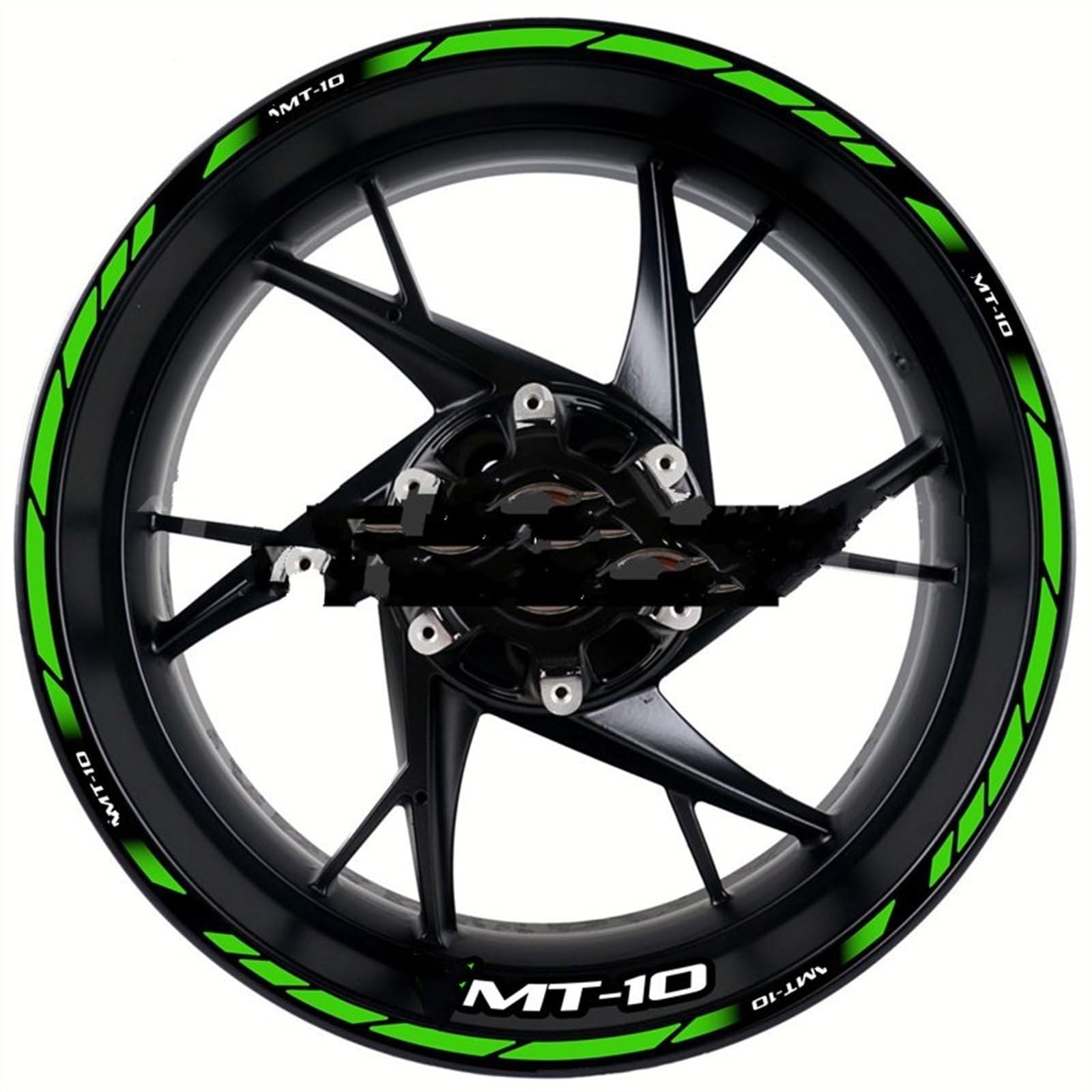 Motorcycle for Yamaha MT-10 Mt10 Front and Rear Tire Waterproof Sticker Reflective Stripe Rim Set Decal Decorative(Color11)