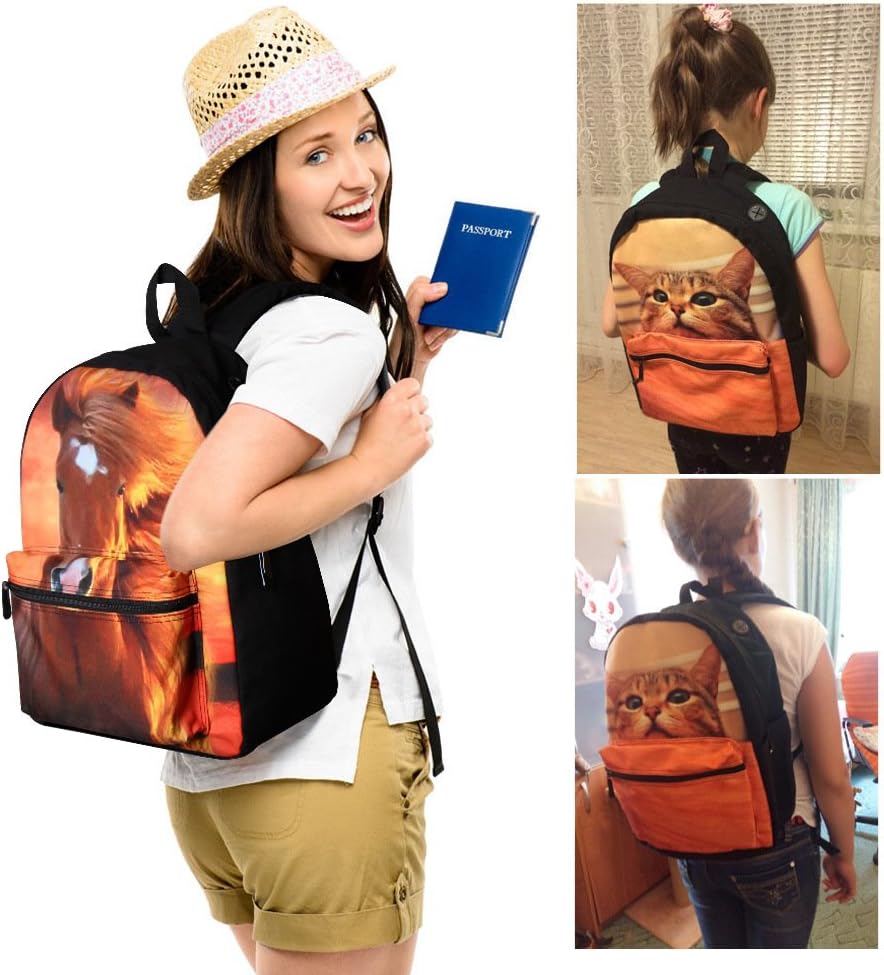 16.5 inch Horse Laptop Backpack Children School Bookbags High Class Back Pack