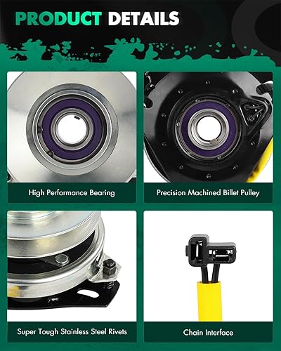 Vista 470 de SCITOO Embrague eléctrico de toma de fuerza AM119683 Compatible para Warner: 5217-35, 5217-6, 5217-7, 5217-9; para John Deere: 5217-7, AM119683