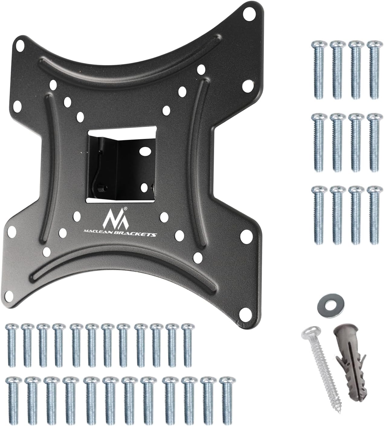 MacleanMC-414 TV Wall Mount, Tilting Bracket for 23-42 Inch LED/LCD/OLED/QLED/Plasma TVs or Monitors, Max VESA 200 x 400 mm, up to 30 kg