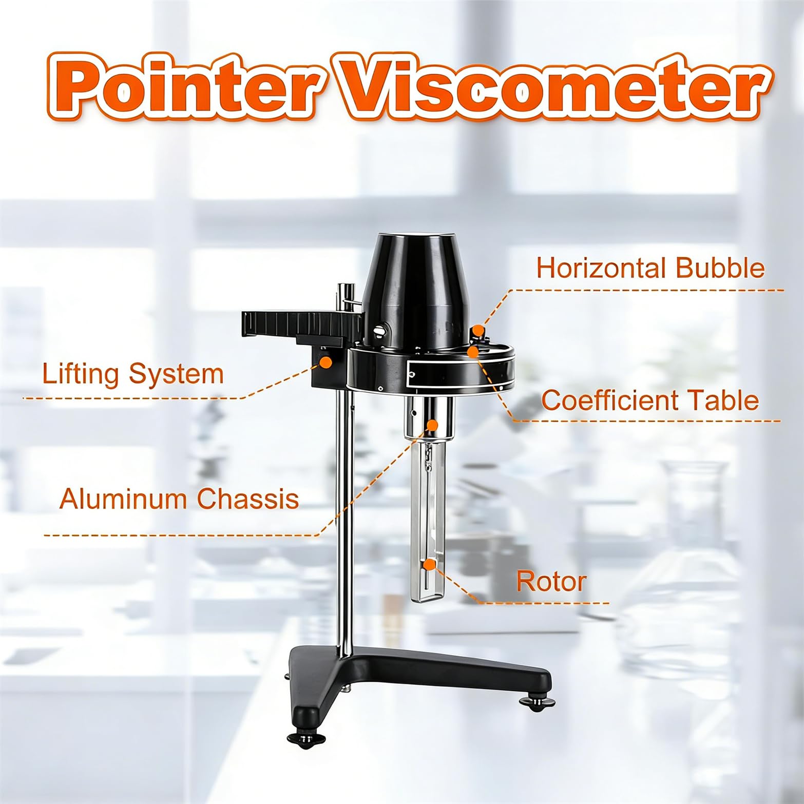 Viscosímetro Rotacional De Laboratorio Ndj-1, 10-100 000 Mpa·s, Precisión De ±5%, para Tintas, Pinturas, Recubrimientos, Adhesivos, Grasas Y Cosméticos