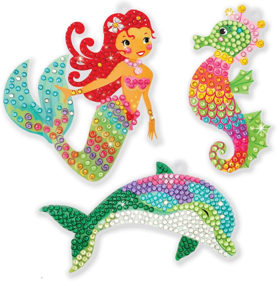 ARTISTA 9342961 Craft Set, Glitter Window Pictures, Underwater World, Creative Set in Practical Storage Box, DIY Kit for Children from 6 Years