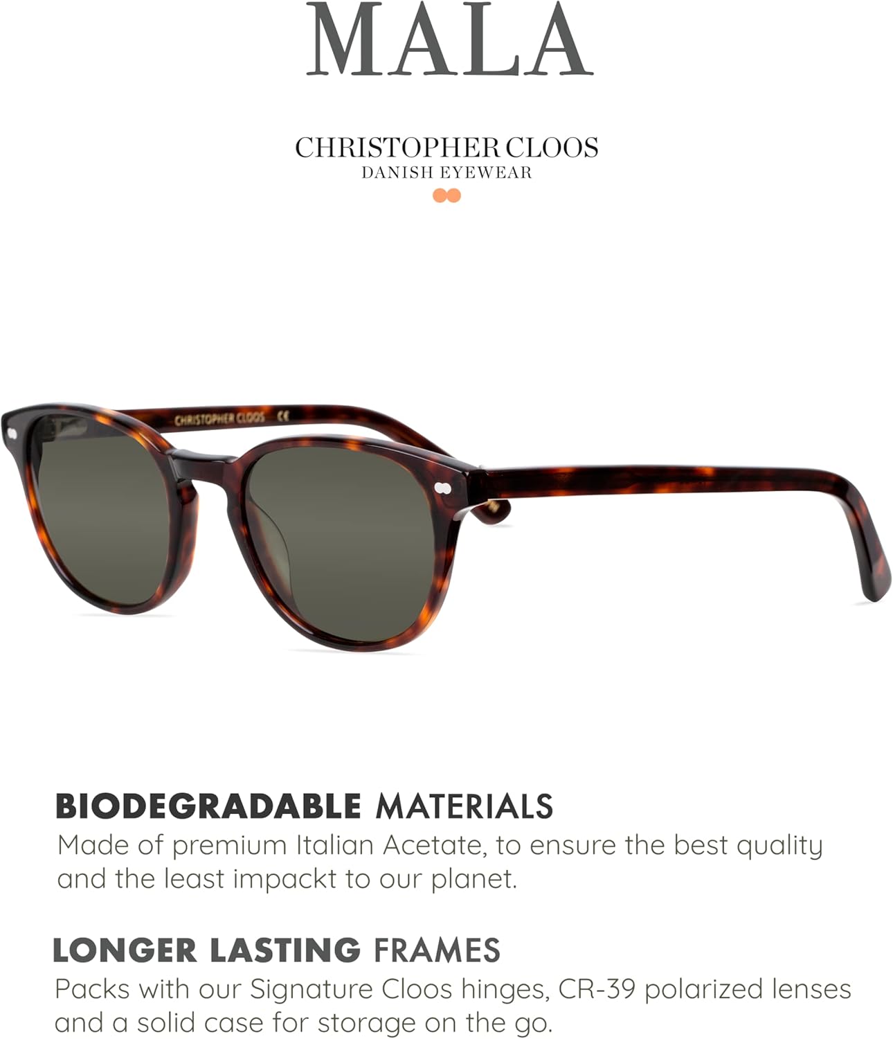 Christopher Cloos Mala Minimalist Polarized Sunglasses - Image 2