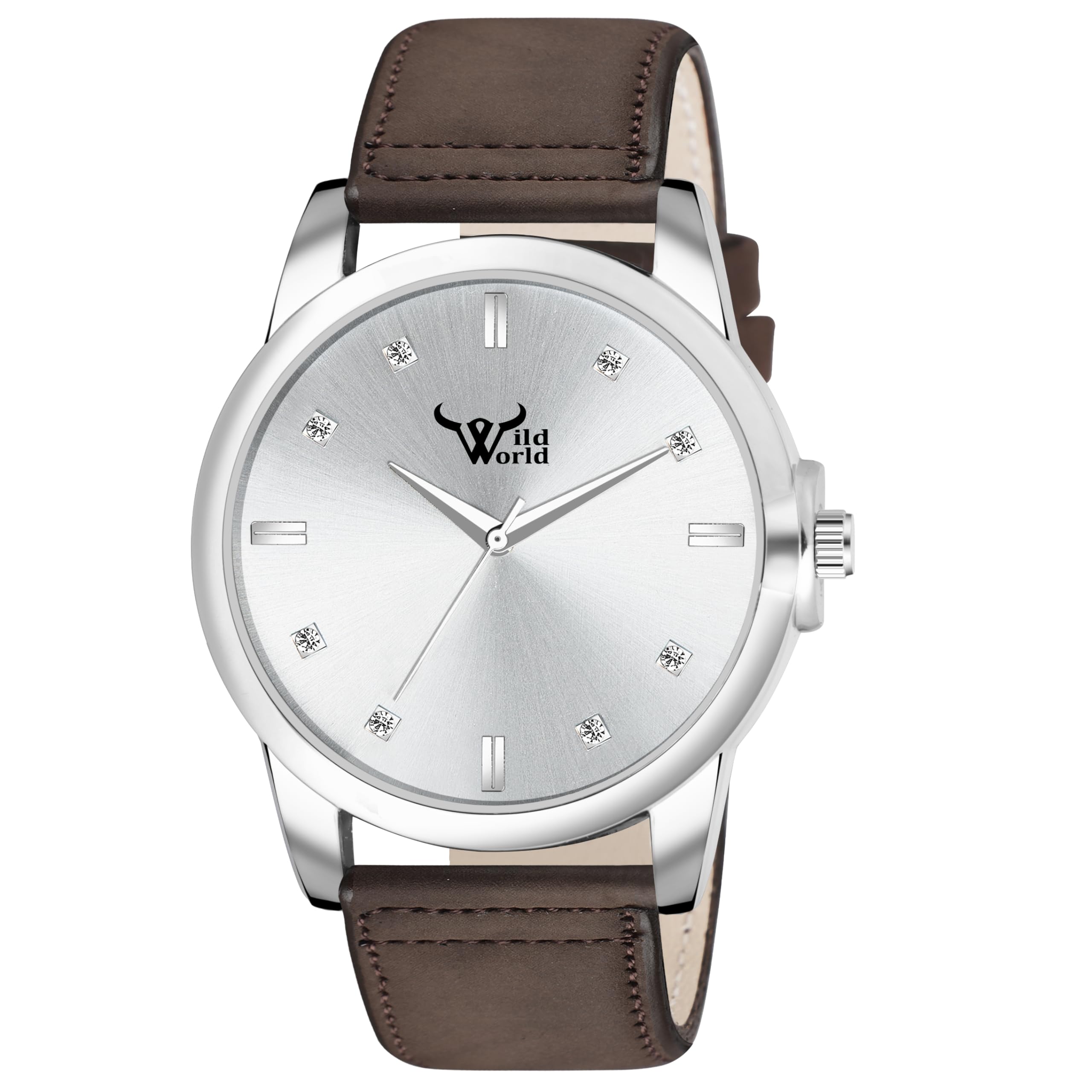 Wild world Lifestyle® Oiled Brown Leather band Analogue Quartz wrist Watch for Men | Scratch-Resistant, Waterproof | Stylish Luxury for Office & Formal Wear (B0CRFQX9MR) Amazon Price History, Amazon Price Tracker