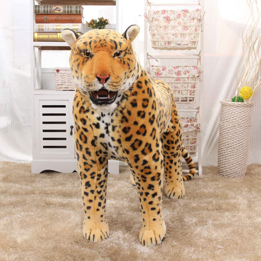 Amazon.co.jp: リアル動物 ぬいぐるみ ヒョウぬいぐるみ 特大 豹