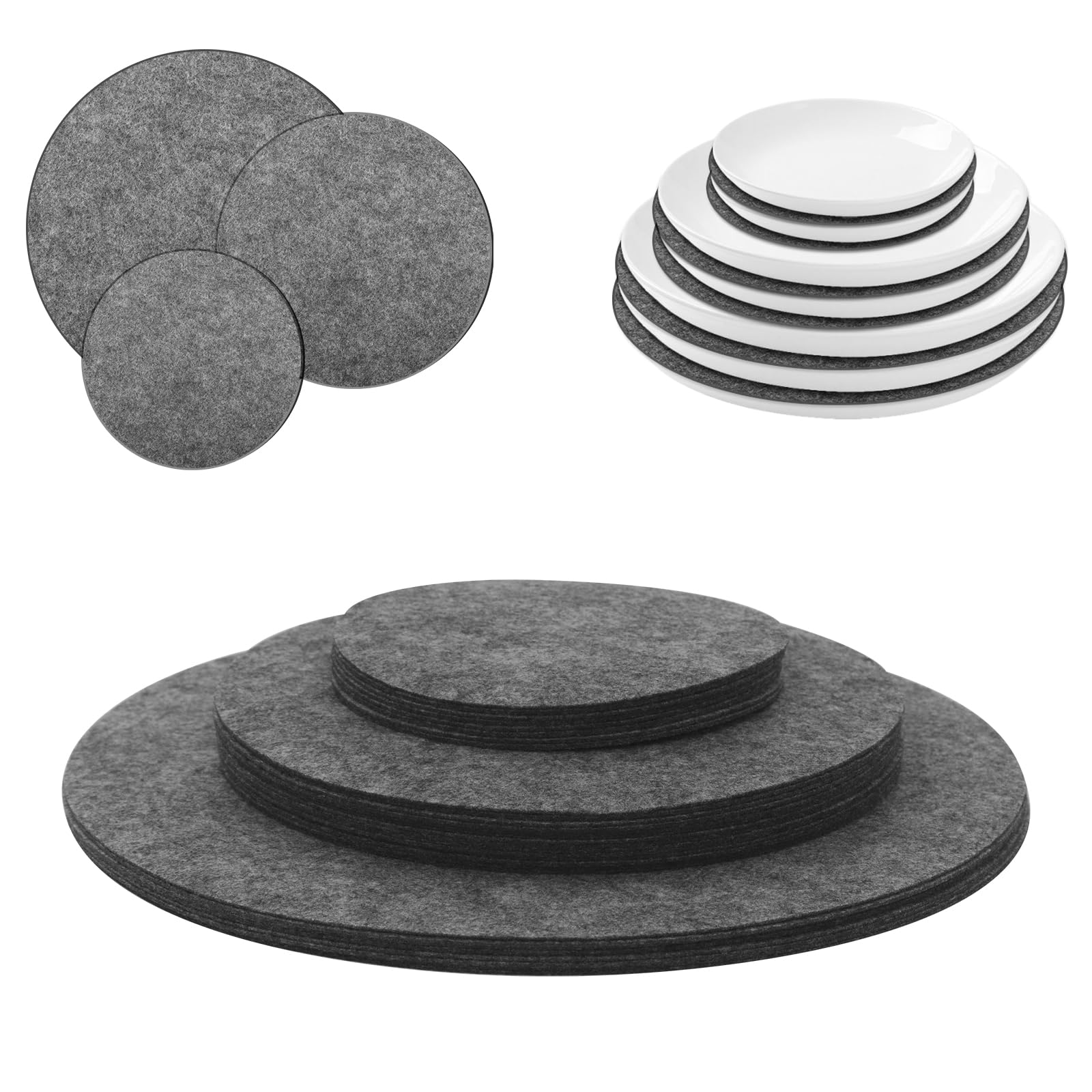 TIESOME Pannenbeschermer, vilt, pannenbescherming, stapelbescherming, 3