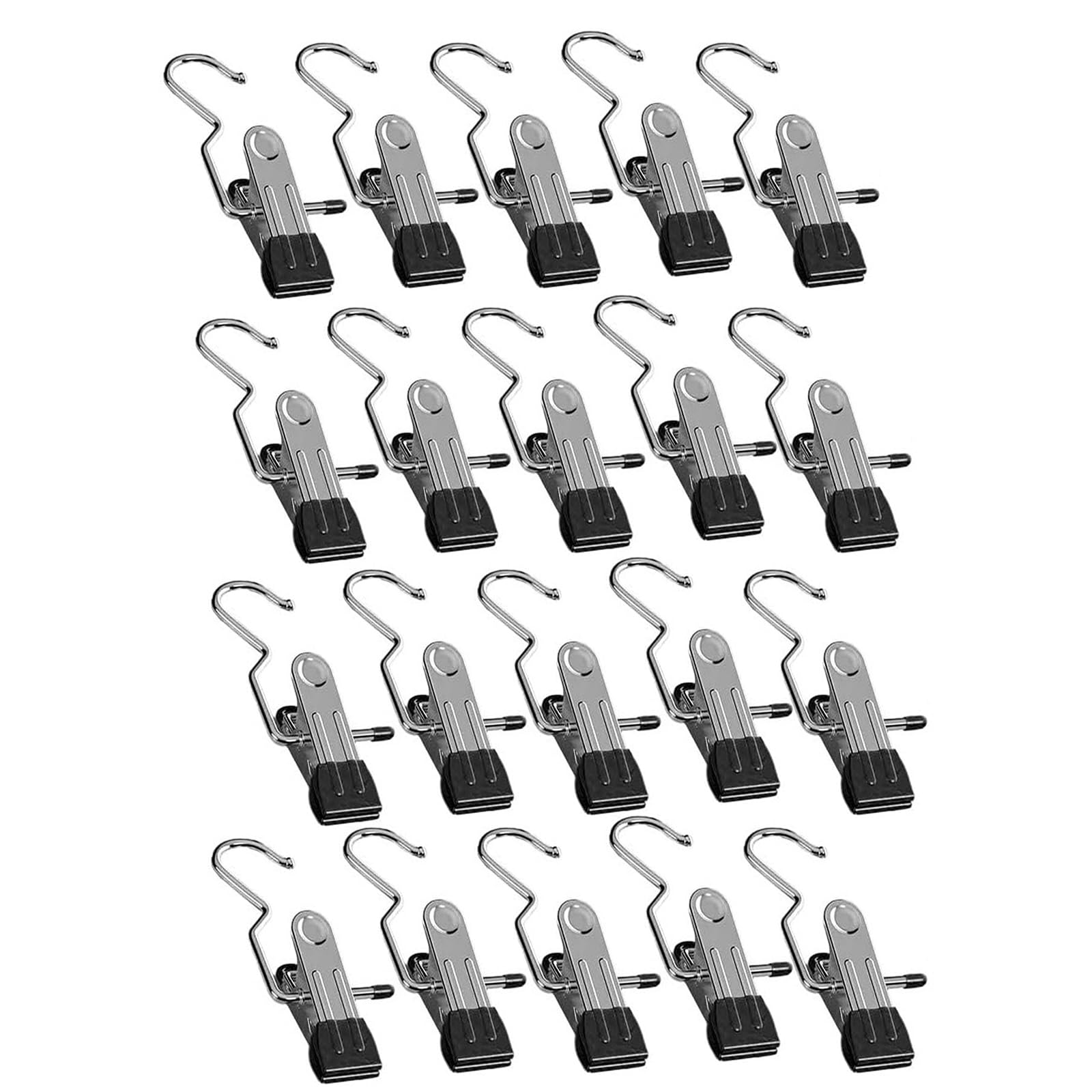 Tsophreniq 20 PCS Boot Hanger Clips for Closet Pants Socks Towel Handbags, Laundry Hooks with, Hanging, Clothes Pins Versatile Storage Solution