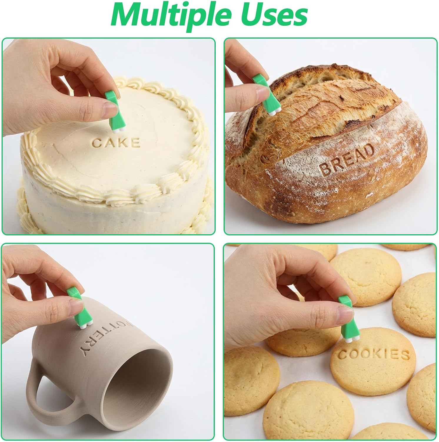 Clay Stamps Letters and Numbers, Complete Uppercase and Number Stamp