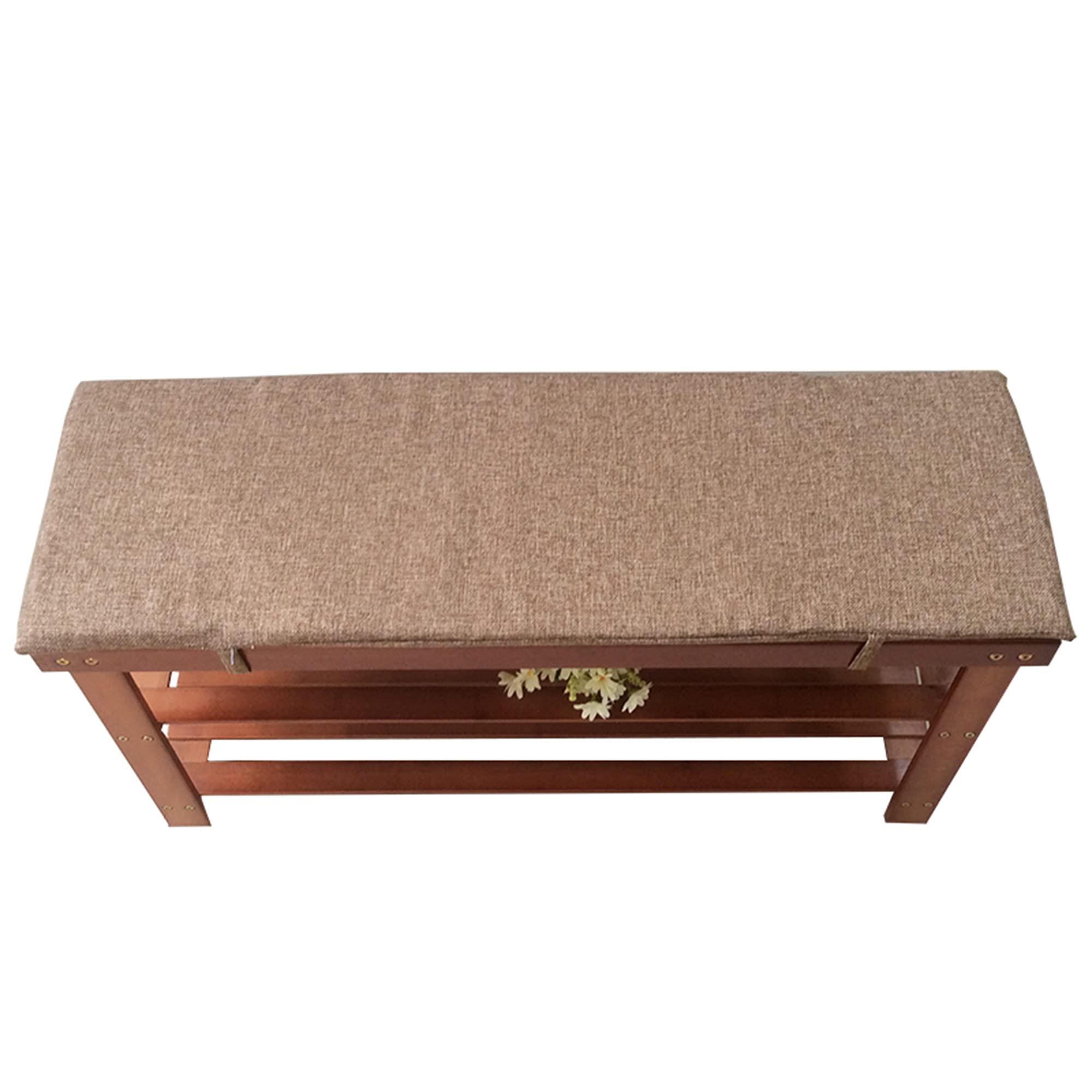 Cuscino Per Panca Da Esterno VAE Con Legacci Antiscivolo - Morbido E Resistente, 2 Cm Di Spessore, Perfetto Per Giardino, Terrazzo E Balcone (2-3 Posti, 87-120 Cm)