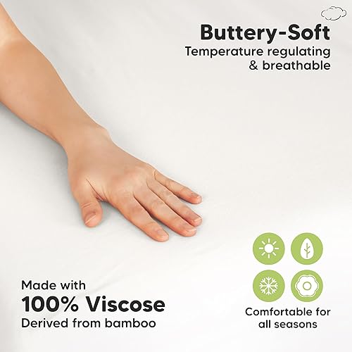 Miniatura 3 de Pack and Play - Juego de sábanas bajeras, paquete de 2 sábanas pequeñas para cuna, paquete N Play, sábana bajera orgánica para cuna para colchón de