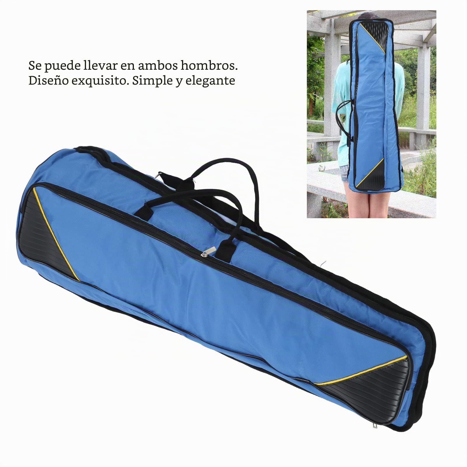 Estuches para Trombones, Estuche para Trombón, Duradero Protector de 87 Cm de Longitud para Trombón Tenor(azul)
