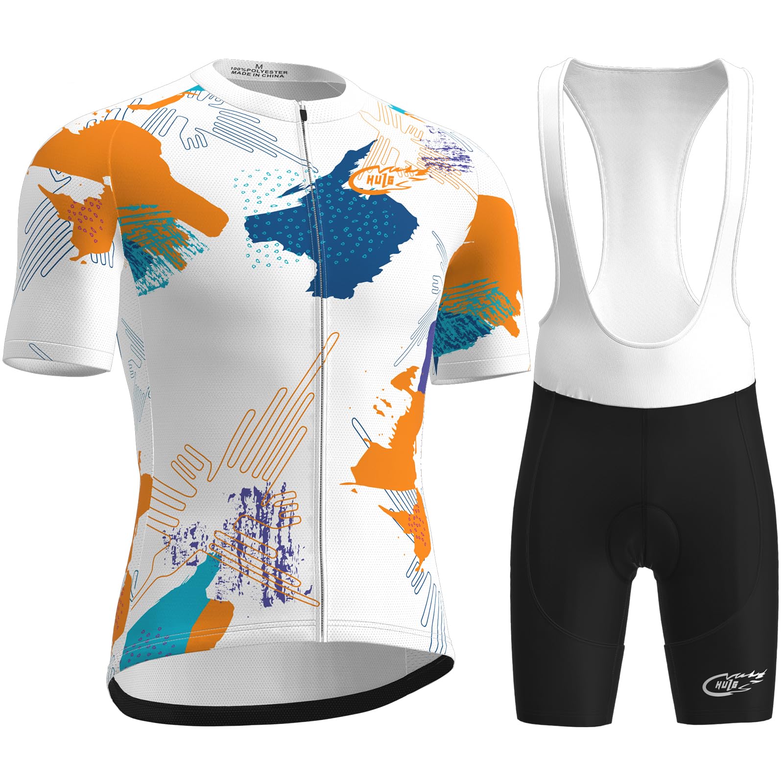 HULG Radtrikot Herren,rennrad Trikot Herren,kurzärmliger Einteiliger Body Für Fahrradtraining, Rennrad-Oberteil, Radfahrerbekleidung,fahrradtrikot-set