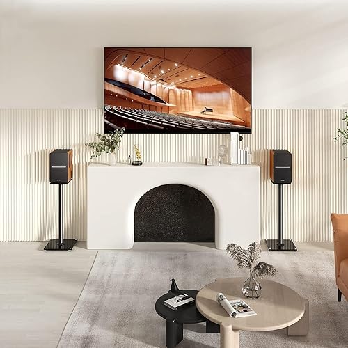 Miniatura 8 de Perlegear Universal Speaker Stands for Surround Sound up to 22lbs - 28 Inch Bookshelf Speaker Stands for Bose, Polk, JBL, KEF, Klipsch & Others,