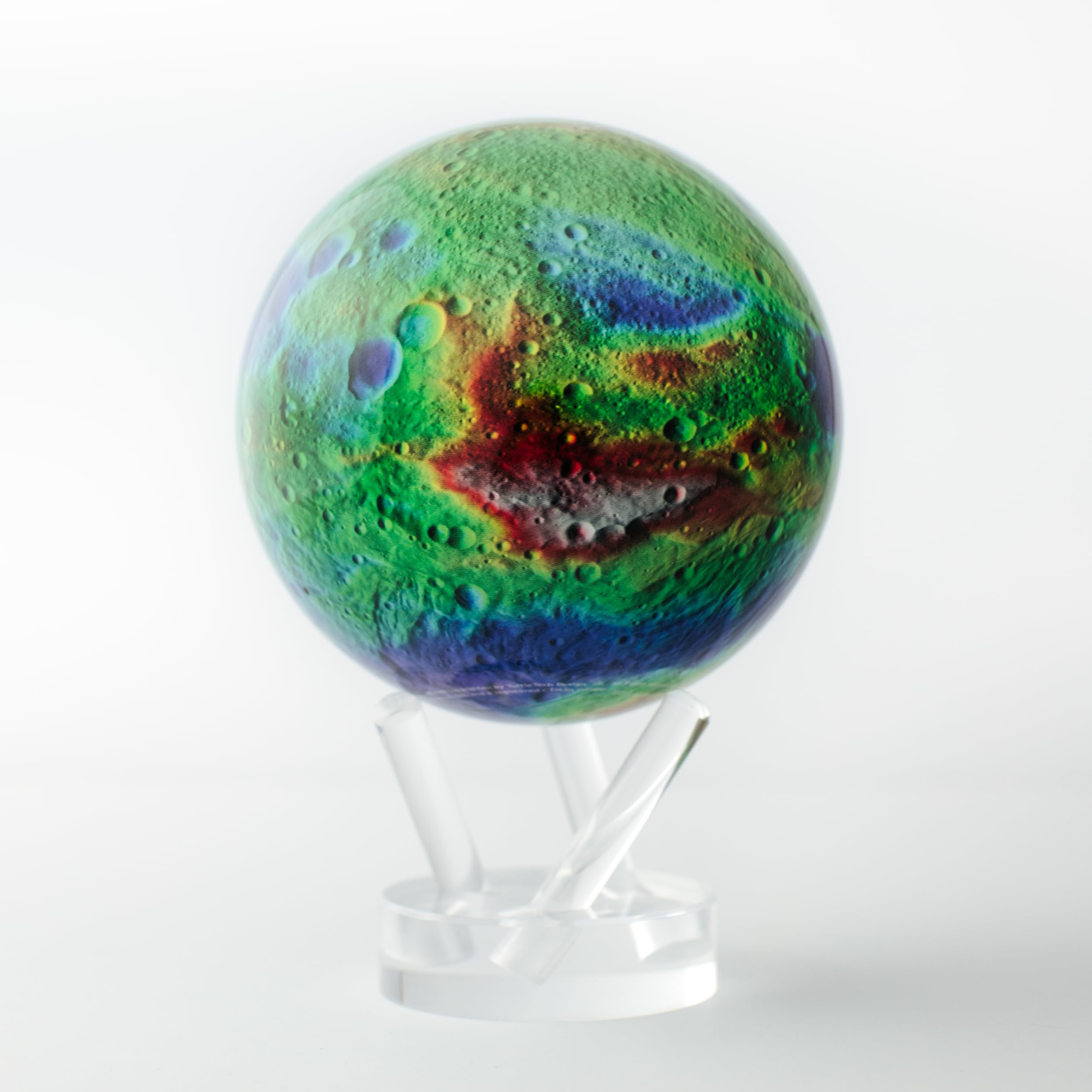 MOVA Globe Vesta 4.5" with Base, Solar Powered Rotating Globe No Need of Battery or Chord, Unique Gift and Decoration