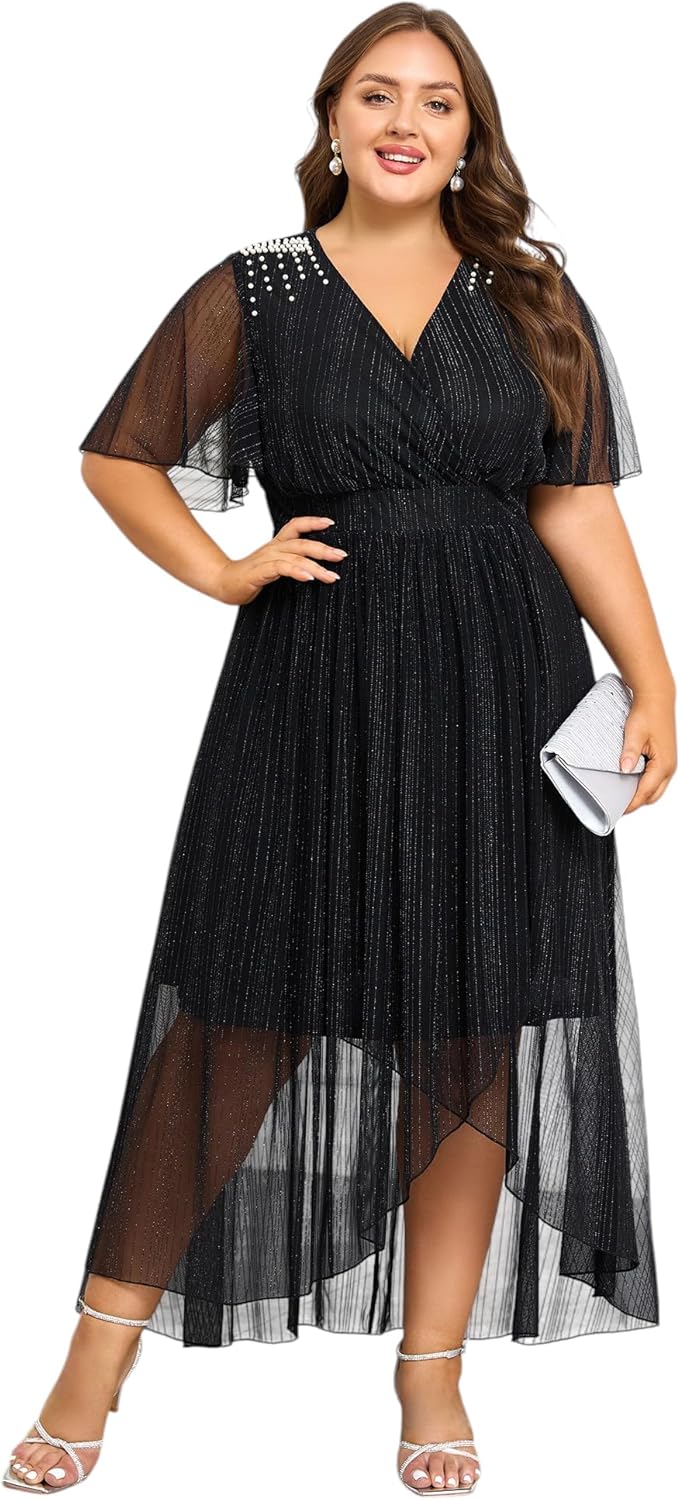 Plus Size Prom Dress Elegant Summer Wedding Guest Dress