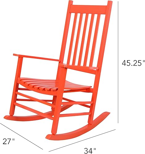 Vista 9 de Shine Company Inc. Silla mecedora para porche estilo Vermont, 4332WT, color blanco