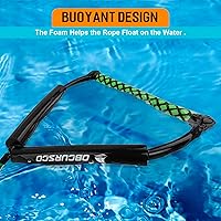 Vista 6 de Obcursco Cuerda Wakeboard, línea de deportes acuáticos con mango EVA. Ideal para esquí acuático, wakeboard, rodillera