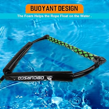 Obcursco 75FT Wakeboard Rope, Water Ski Ropes with EVA Handle for Water Skiing, Wakeboard, Kneeboard