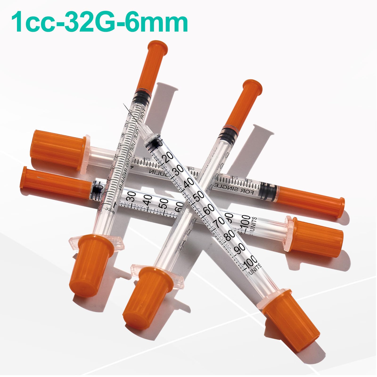 100 Stück 1ml Plastiktube 32G 6mm einzeln versiegelt Einzeln verpackt, für Labormessung, Flüssigkeitstrennung, Tierartikel
