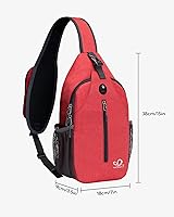 Vista 75 de Waterfly - Mochila cruzada tipo bandolera para viajes y caminatas, bolsa de pecho, Gris, talla única