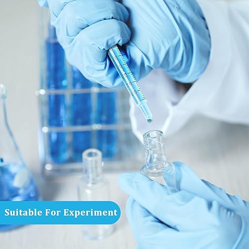 Miniatura 6 de Paquete de 24 jeringas de plástico de 0.3 fl oz (0.3 fl oz), jeringa de medición de líquidos, para laboratorios científicos, punta de catéter