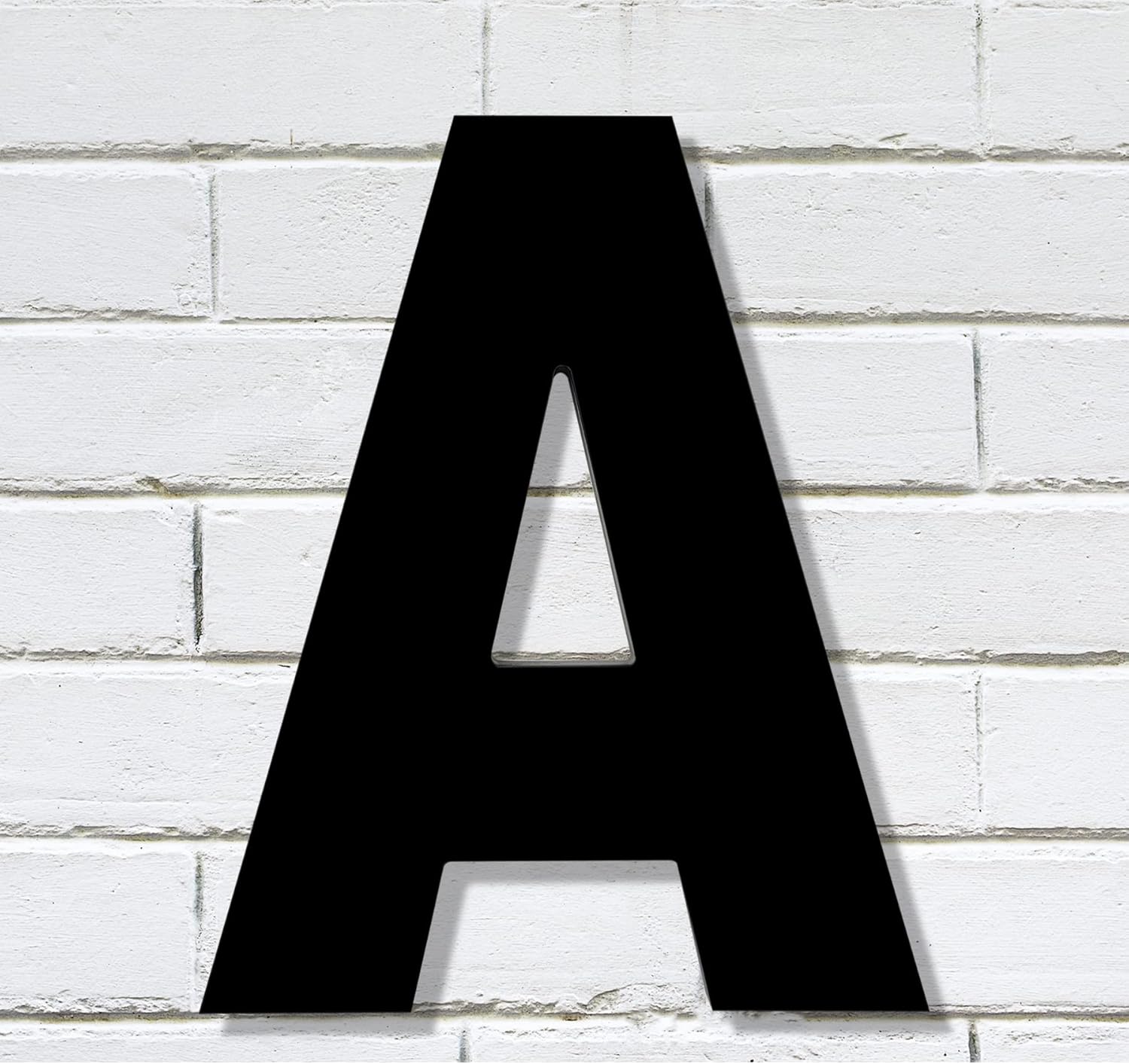 8 Inch Large House Numbers, Black Modern Home Address Signage for Outside, Wide Style & Never Rust, Letter A