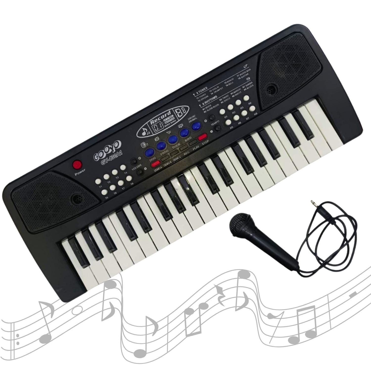 Kids Mandi Portable Piano Keyboard with Microphone | 37 Keys, 8 Rhythms, 8 Tones with 6 in-Built Demos & Song Record Feature | Musical Instrument Gift Toys for Boy and Girls (B0C62HTXTN) Amazon Price History, Amazon Price Tracker