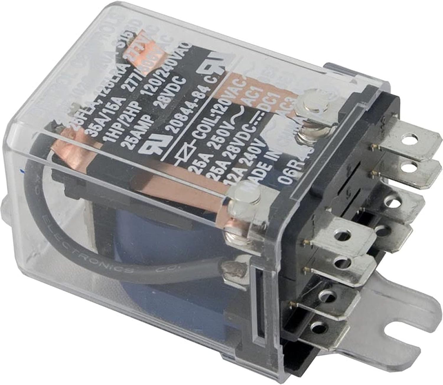 20844-84 Relay, DPDT, 30A, 115v, Coil, Dustcover