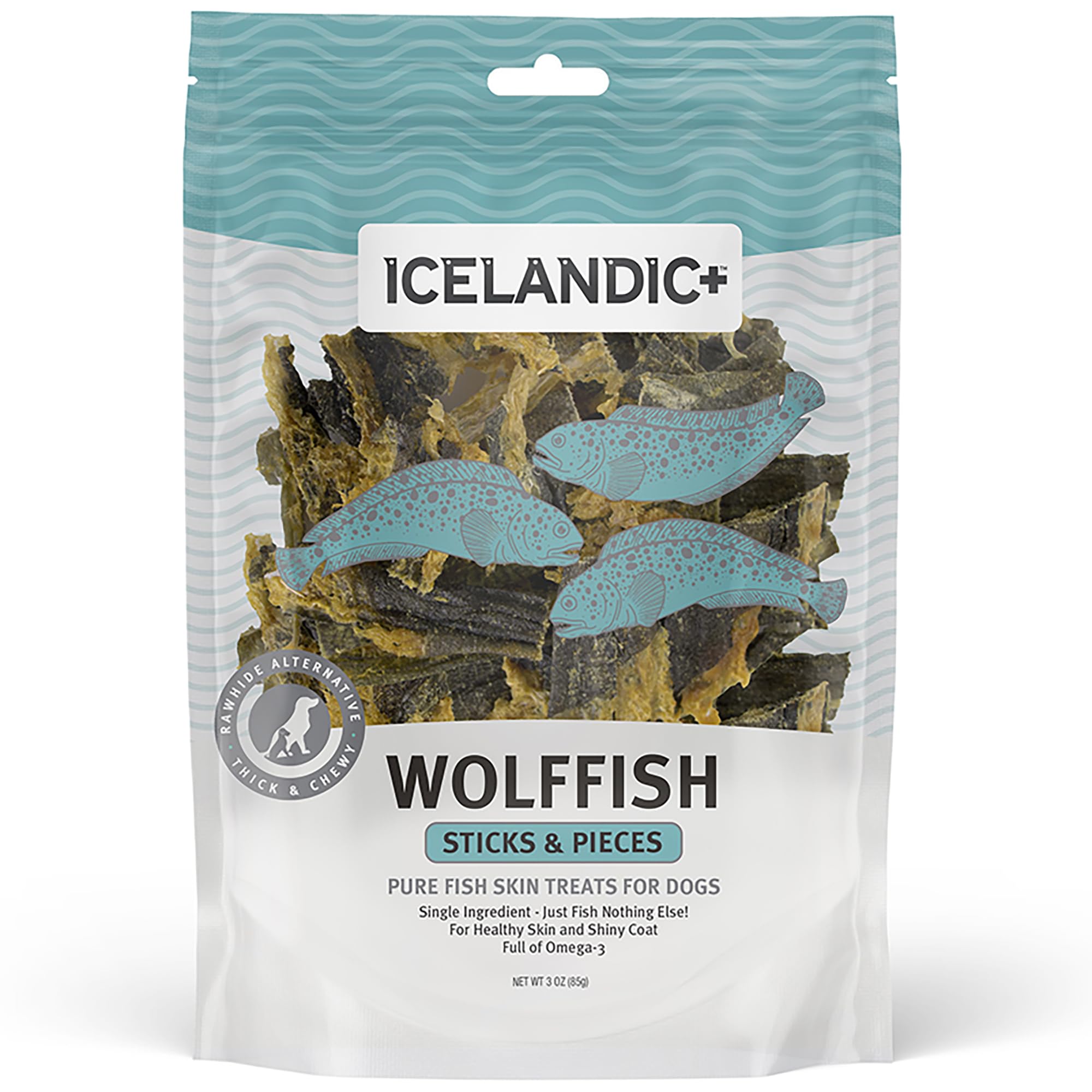 Amazon.com : Icelandic+ Stick Chew Pieces: Wolffish - 3oz Bag