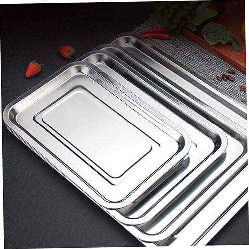 Miniatura 5 de PRETYZOOM Bandeja de 20 platos para barbacoa, platos para hornear, plato de comedor, vajilla de cena, alcaravea, recipiente de alimentos para