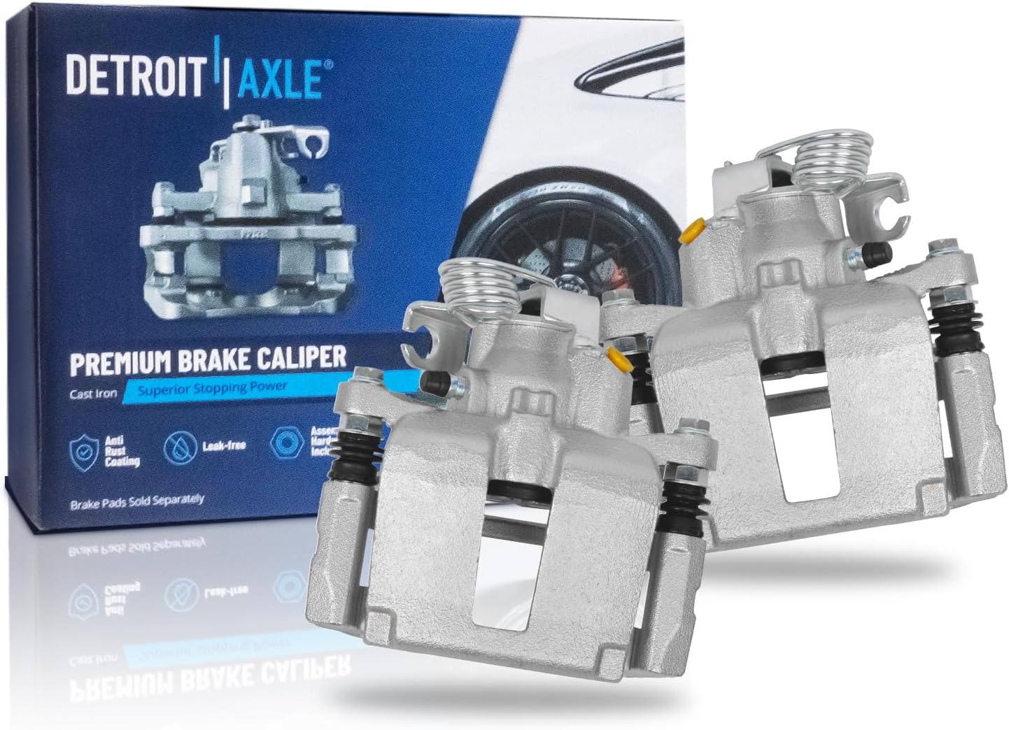 Detroit Axle - Rear Brake Calipers for Ford 13-18 Explorer Taurus Flex 13-15 Lincoln MKS 13-19 MKT, Disc Brake Calipers with Bracket 2013 2014 2015 Replacement