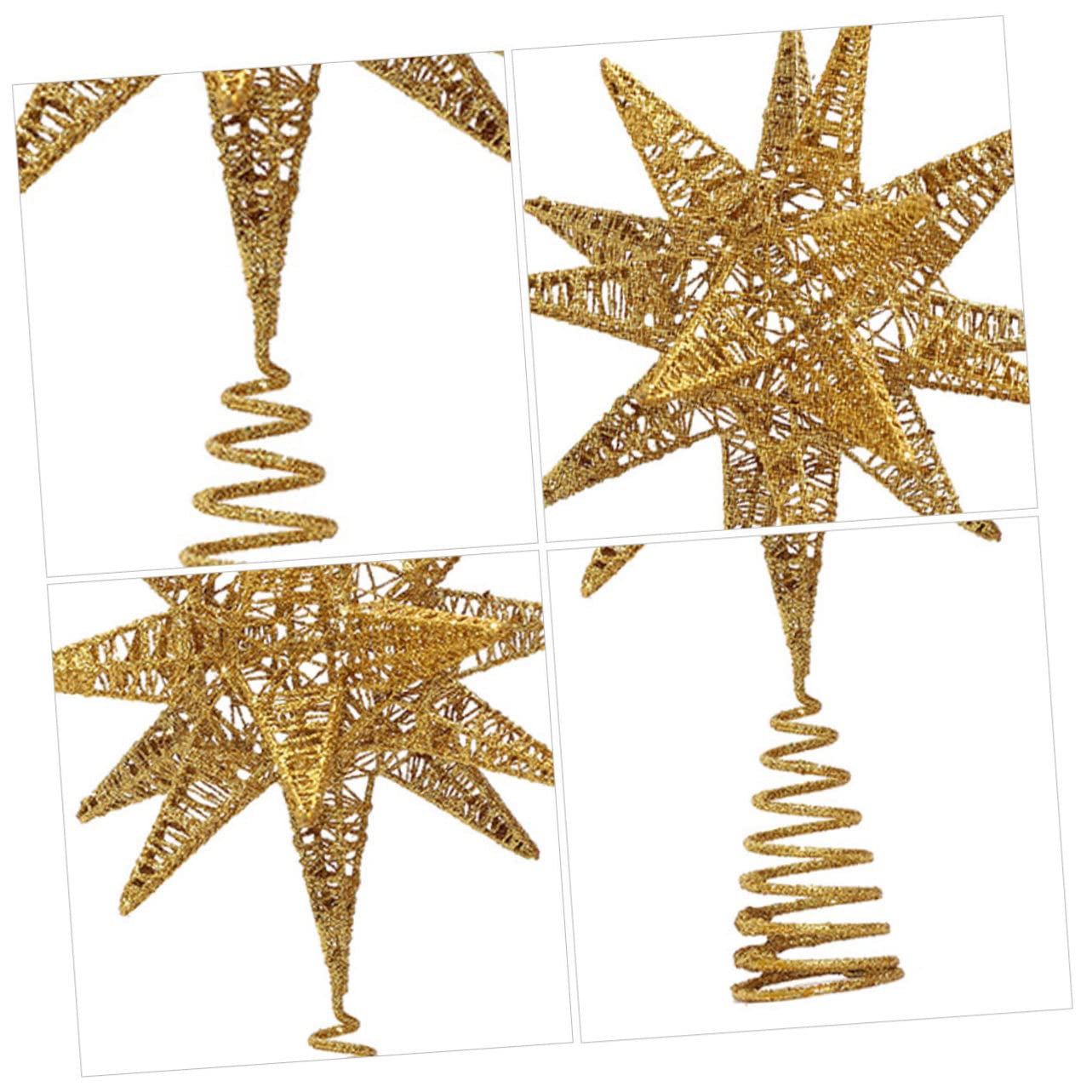 Zerodeko 1pezzi Decorazione per Albero di Natale in Ferro Stella Decorativa per Finestre Ciondolo Natalizio Unica Forma Ornamento Stella Resistente Tecnologia della Polvere da Spolvero