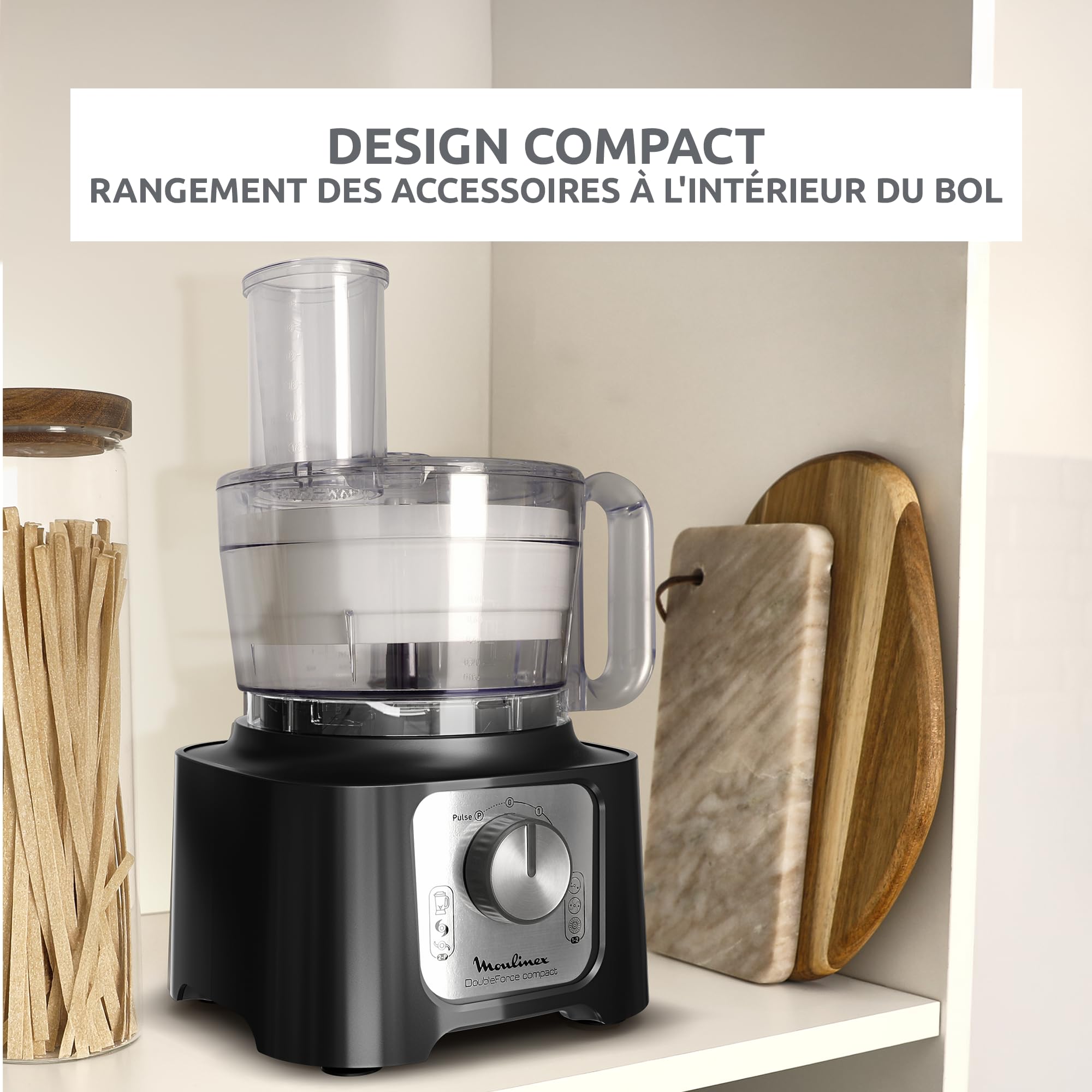 Robot Cuisine Moulinex Easy Force 800W - 25 Functions + Blender | 6 Accessoires Inclus