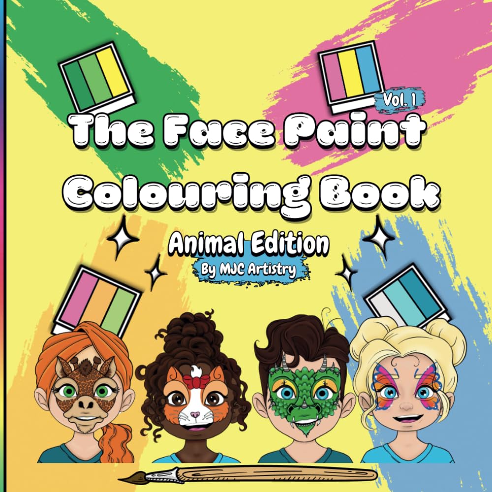 The Face Paint Colouring Book: Animal Edition Vol. 1