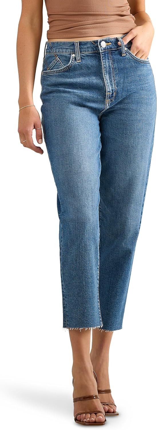 Rock & Republic Womens Shea High Rise Straight Ankle Jean