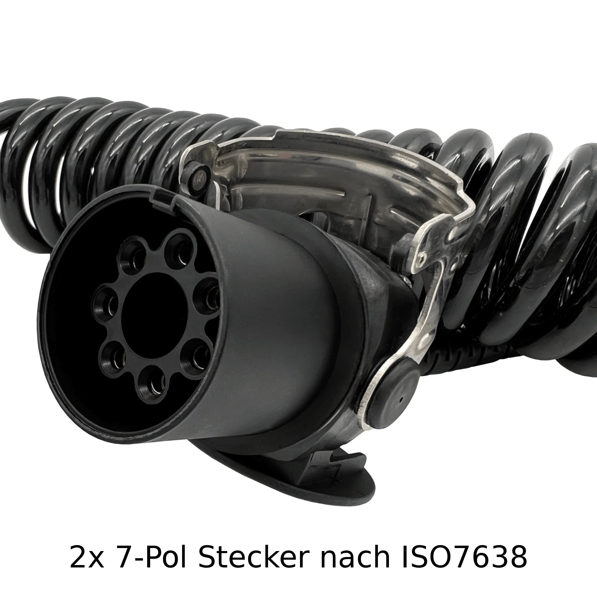 SAMETRUCK Elektrowendel 24V 7 polig 3,8m Spiralkabel LKW Anhänger Auflieger Kabel EBS ABS