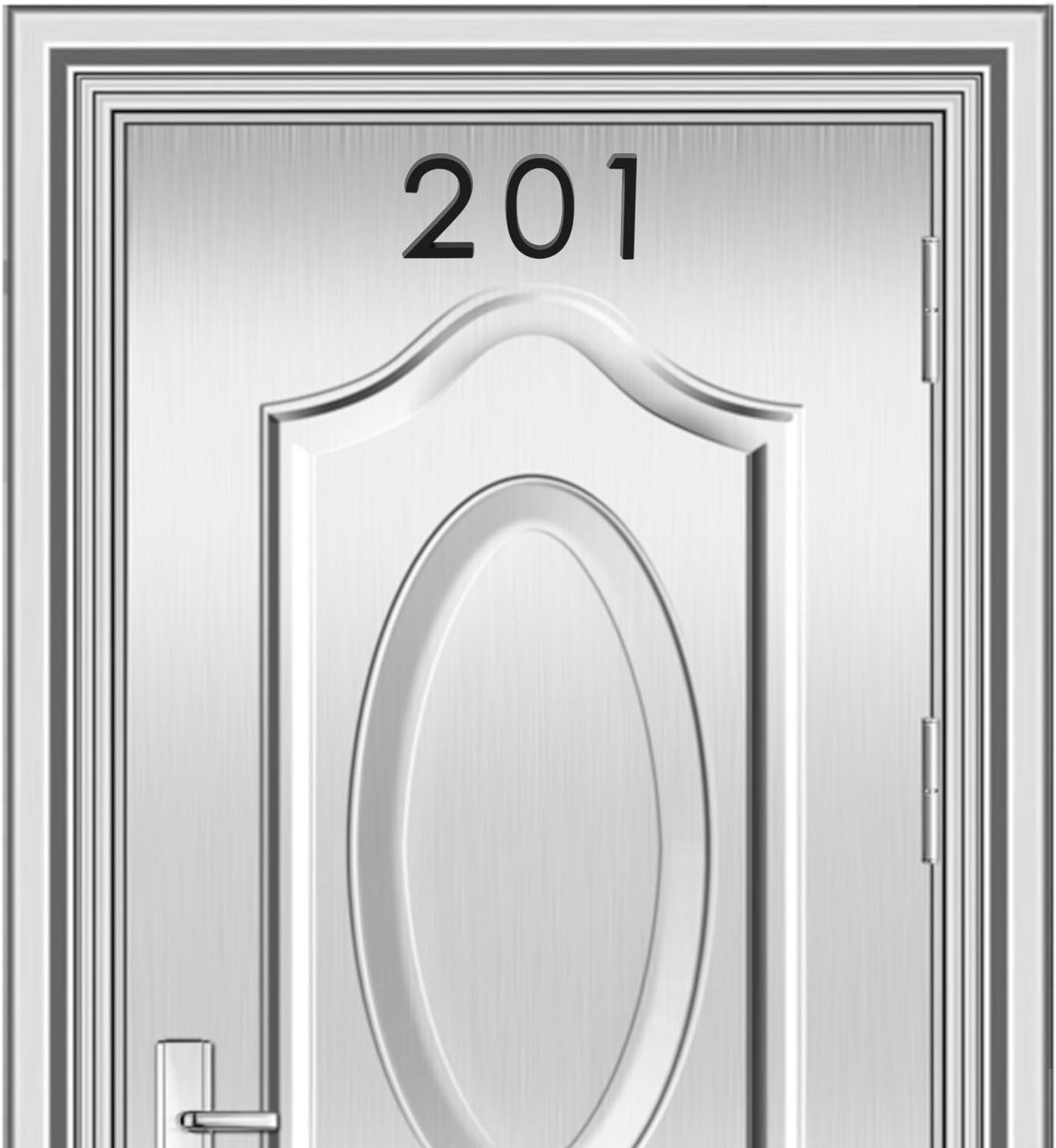 Self Adhesive Mailbox Numbers, Door Address Number Stickers for Office Room, Raised 3D Effect, Chrome Plated (2.36" 10 Pack (0-9）, Black)