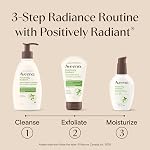Lotion hydratante quotidienne Aveeno Positively Radiant SPF 15 - Lotion pour le visage avec formule à base de soja pour peau sèche, Hypoallergénique et sans huile, Égalise le teint et la texture, Crème hydratante non comédogène pour le visage, 120 ml