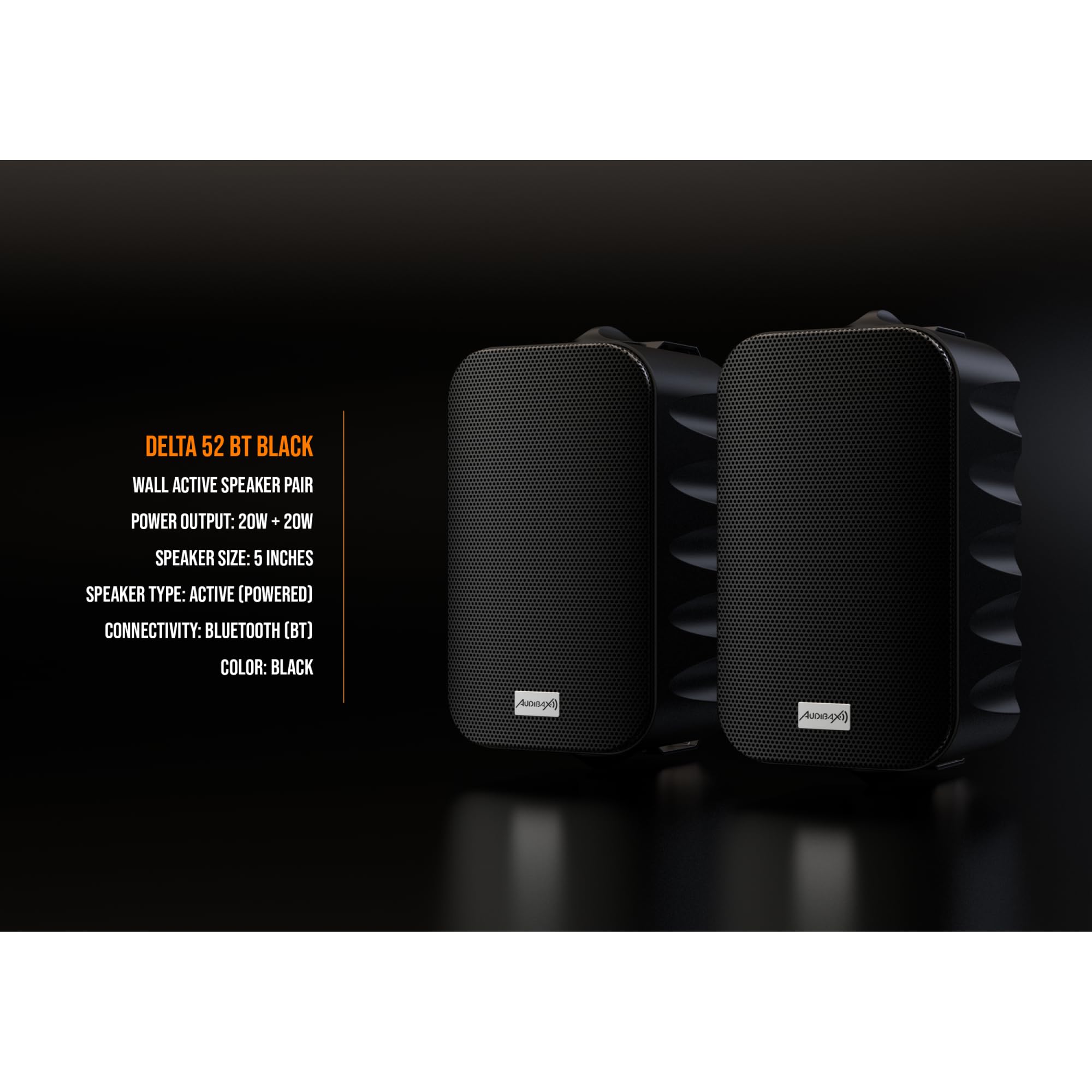Audibax Delta 52 BT Black Pareja de Altavoces Activos Bluetooth